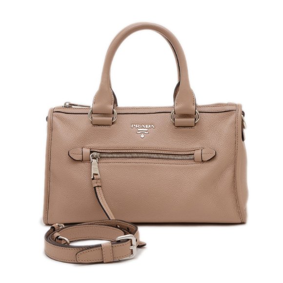 PRADA Cream Leather Shoulder Bag - Picture 1 of 7